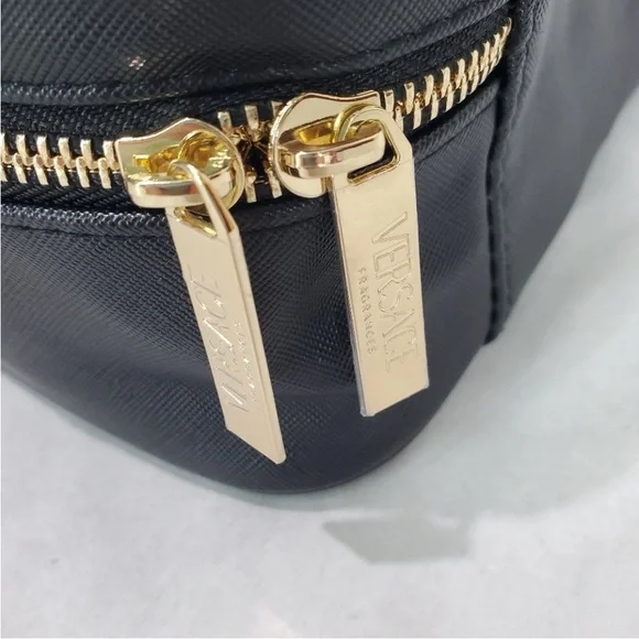 Versace Black and Gold Toiletry Bag Vanity Case Parfums Collection - Picture 6 of 9